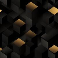 AI generated Dark black Geometric grid background Modern dark abstract texture seamless pattern photo
