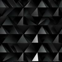 AI generated Dark black Geometric grid background Modern dark abstract texture seamless pattern photo