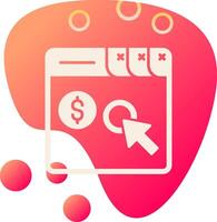 pago por clic icono de vector