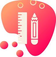 Pencil And Ruler Vector Icon