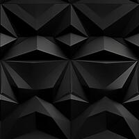 AI generated Dark black Geometric grid background Modern dark abstract texture seamless pattern photo