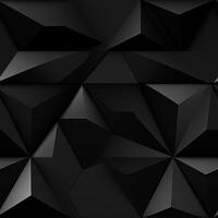 AI generated Dark black Geometric grid background Modern dark abstract texture seamless pattern photo