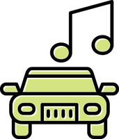 coche música vector icono