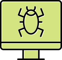 icono de vector de virus informático