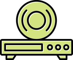 icono de vector de reproductor de cd