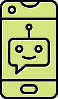 icono de vector de chatbot