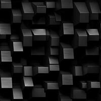 AI generated Dark black Geometric grid background Modern dark abstract texture seamless pattern photo