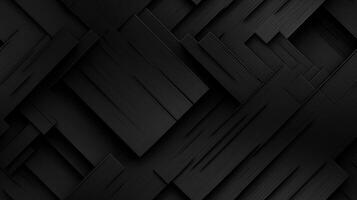 AI generated Dark black Geometric grid background Modern dark abstract texture seamless pattern photo