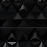 AI generated Dark black Geometric grid background Modern dark abstract texture seamless pattern photo