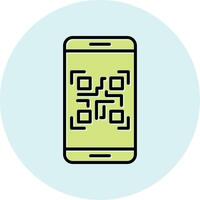 Smartphone Qr Code Vector Icon