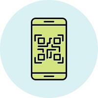 Smartphone Qr Code Vector Icon