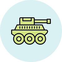 icono de vector de tanque militar