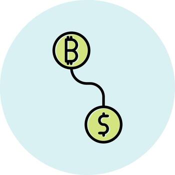 Btc conversion Vector Icon