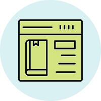 Online Book purchase Vector Icon