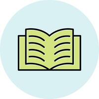 icono de vector de libro abierto