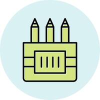 Colored Pencils Vector Icon