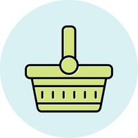 Picnic Basket Vector Icon