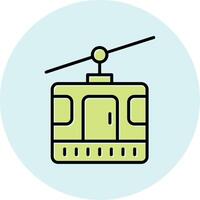 Cable Car Cabin Vector Icon