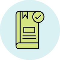 Book Check Mark Vector Icon