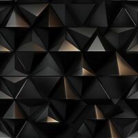 AI generated Dark black Geometric grid background Modern dark abstract texture seamless pattern photo