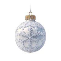 3d rendered Ornament hanging in snow during christmas png