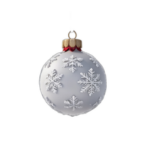 3d rendered Ornament hanging in snow during christmas png