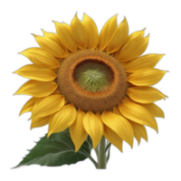 3d rendered One sunflower png