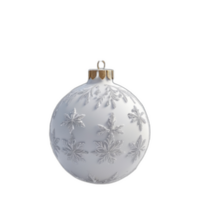 3d rendered Ornament hanging in snow during christmas png