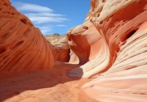 AI generated The Wave Sandstone Formations nature landscape Canyon in deserts photo