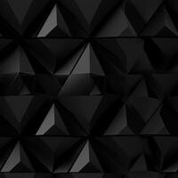 AI generated Dark black Geometric grid background Modern dark abstract texture seamless pattern photo