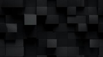 AI generated Dark black Geometric grid background Modern dark abstract texture seamless pattern photo