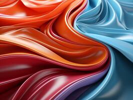 AI generated Modern colorful wave stripes pattern background photo