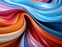AI generated Modern colorful wave stripes pattern background photo