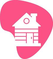 Wood Cabin Vector Icon