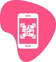 Smartphone Qr Code Vector Icon