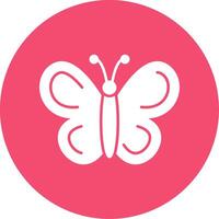 Butterfly Glyph Circle Icon vector