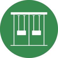 Swing Glyph Circle Icon vector