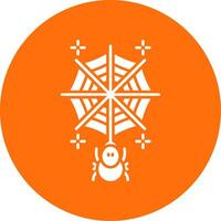 Spiderweb Glyph Circle Icon vector