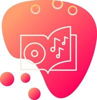 icono de vector de libro de audio