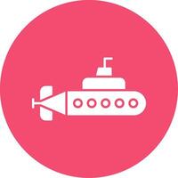 icono de círculo de glifo submarino vector