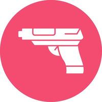 Revolver Glyph Circle Icon vector