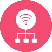 Network Glyph Circle Icon vector