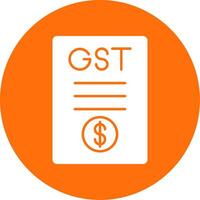 Gst Glyph Circle Icon vector