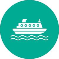 Cruiser Glyph Circle Icon vector