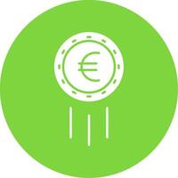 Euro Sign Glyph Circle Icon vector