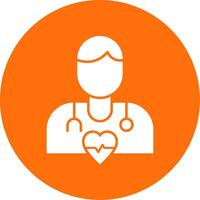 Diagnostic Glyph Circle Icon vector