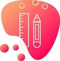 Pencil And Ruler Vector Icon