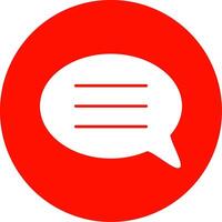 Conversation Glyph Circle Icon vector