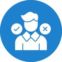 Decision Making Glyph Circle Icon vector