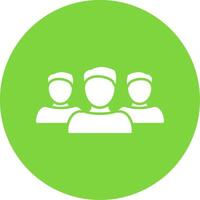 Forum Glyph Circle Icon vector